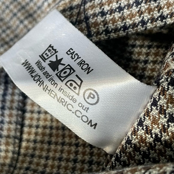 John Henric Sweden Houndstooth Check Button Down Shirt Jacket 35374 - Picture 14 of 15